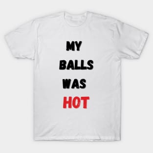 My balls was hot Funny Balls got hot again 2 T-Shirt